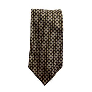 Brooks Brothers Makers Silk Necktie Navy Blue Red Gold Basketweave‎ Made in USA